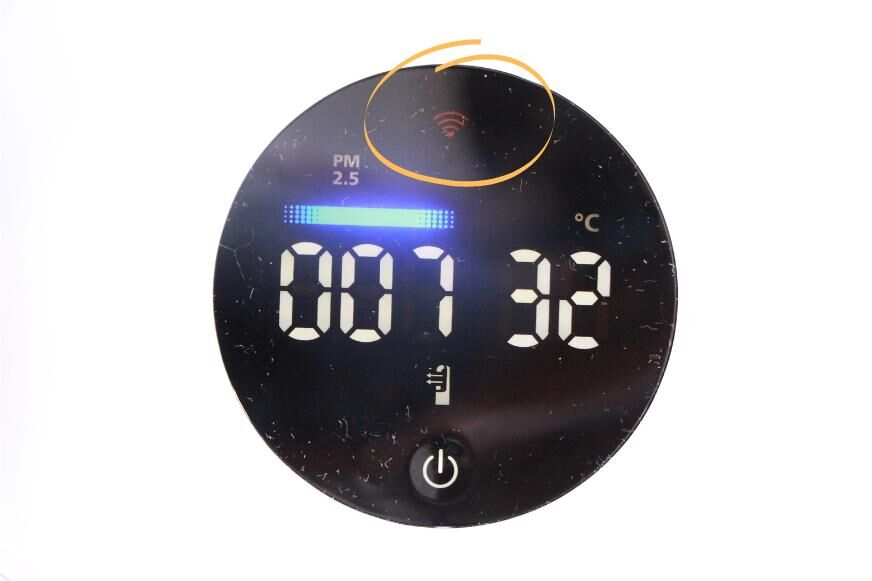 символ WiFi для Philips Air Performer Series 7000 отображается на дисплее оранжевым цветом.